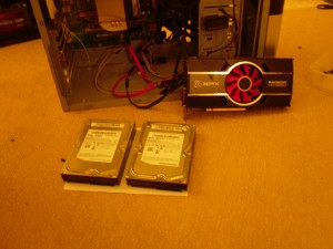 Graphics card and hard drives